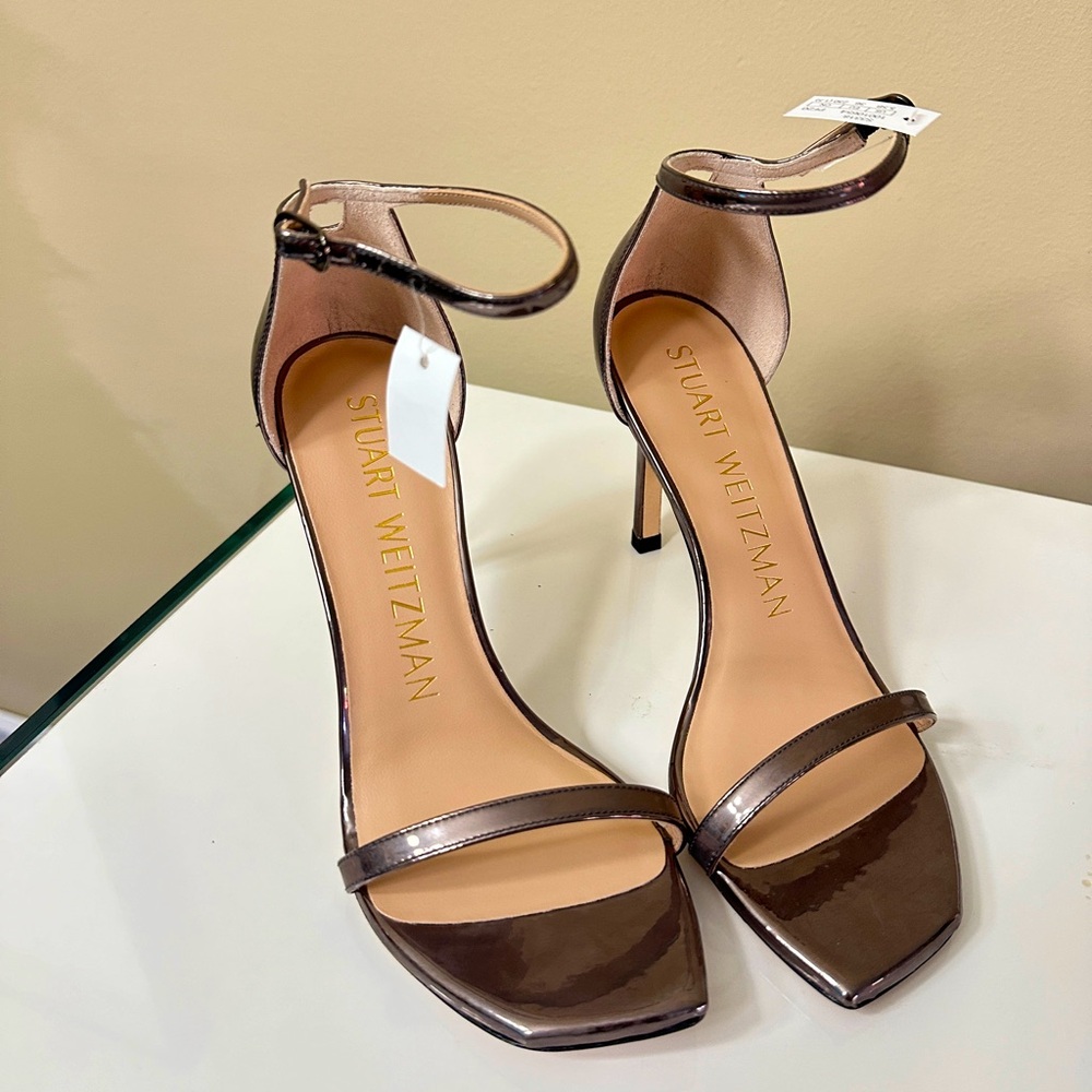 BRAND NEW —Stuart Weitzman
Women's Amelina Square Toe High Heel Sandals Size 36